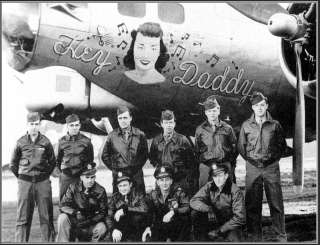 Photo Nose Art Hey Daddy B 17 Bomber, WWII  
