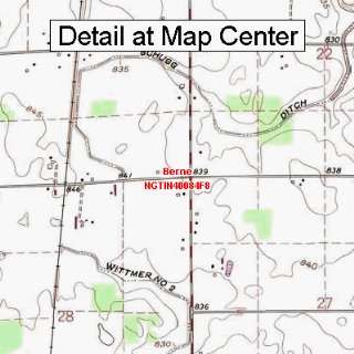 USGS Topographic Quadrangle Map   Berne, Indiana (Folded/Waterproof 