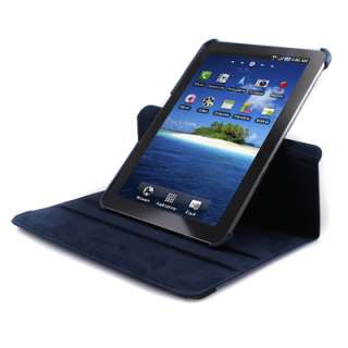Rotating Leather Deep Blue Case Cover Stand for Samsung Galaxy Tab 10 
