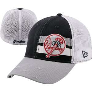   Stretch Fit Hat New Era 39THIRTY Double Stripe Trucker Mesh Hat