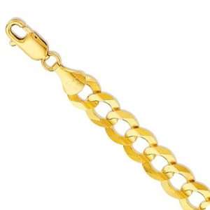  14k Solid Yellow Gold 8.2mm Cuban Curb Chain Necklace 24 