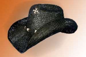 Western Cowboy / Cowgirl Hat   Black Burlap  