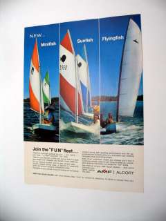 AMF Alcort Minifish Sunfish Flyingfish 1971 print Ad  