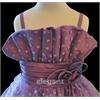 Purple Polka Wedding Flower Girls Dress Pageant Gown Size 6 Age 5 7 