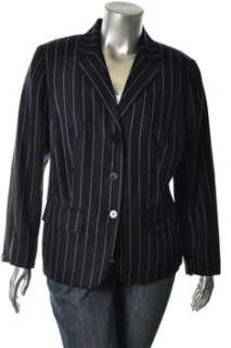Lauren Ralph Lauren NEW Plus Size Suit Jacket Blue Linen 18W  