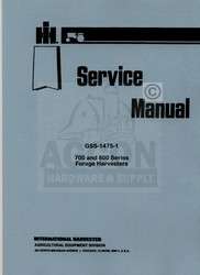 INTERNATIONAL 720 & 830 Forage Harvester Service Manual  