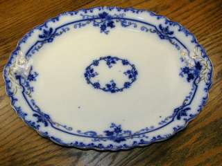 Antique Johnson Bros. Flow Blue OXFORD Pattern Large Platter  