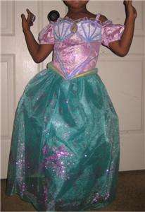 NWT Disney PRINCESS ARIEL DELUXE Costume Dress L 10  