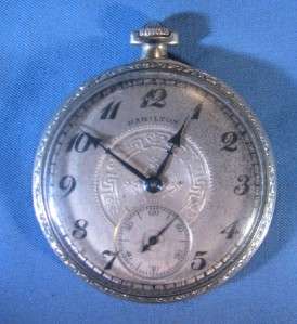1939 14k Gold Filled Hamilton 17 Jewel 912 Pocket Watch G  