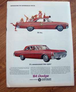 1964 Dodge Polara Ad Oh Boy  