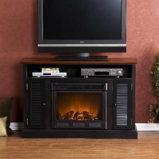 Cottage Style Media TV Console w/ Electric Fireplace  