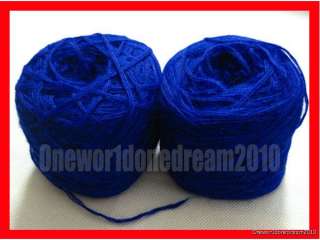 New 2 Skeins 70% Angora Rabbit Hair Kniting Yarn 100g (3.52 oz) Blue 