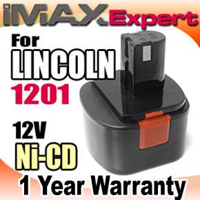 NEW 12V NI CD Battery for LINCOLN 1201 Cordless Power Luber Grease Gun 