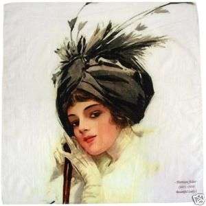 Beautiful Lady 1 famous painting handkerchief free ship  