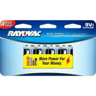 Rayovac Alkaline 9 Volt Batteries (4 Pack) A1604 4CSETP8 at The Home 