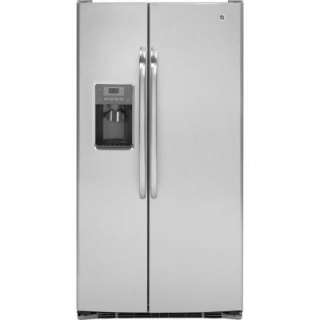GE 25.9 cu. ft. 35.75 in. Wide Side by Side Refrigerator in Stainless 