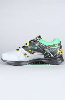 Reebok The Basquiat Ventilator Sneaker in Black Flat Grey Yellow 