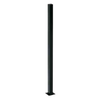   In. Steel Black Fence Post With Flange FP260P 