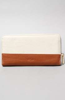 co lab The Colorblock Wallet in Bone and Cognac  Karmaloop 