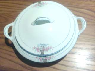 Antique Porcelain Butter Dish with liner  