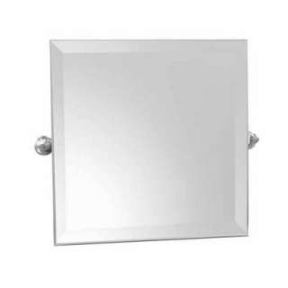 Columnar 20.6 in. x 23.5 in. Small Mirror in Satin Nickel DISCONTINUED