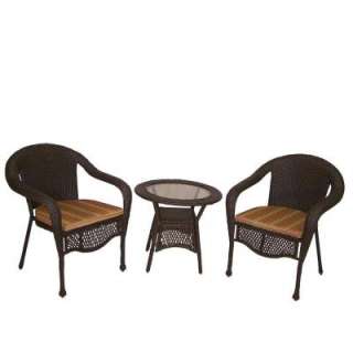 Oakland Living Elite Resin Wicker 3 Piece Patio Set With Cushions 