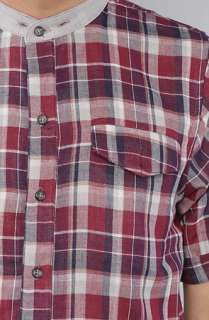 Mister The Bow Tie SS Buttondown Shirt in Maroon Checker  Karmaloop 
