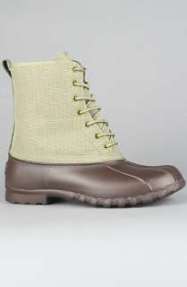 Native The Jimmy Boot in Bunker Green and Beaver Brown  Karmaloop 