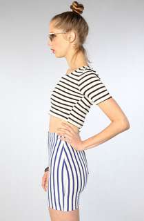 Lucca Couture The Aimee Dress in Black and Cream Stripe  Karmaloop 