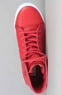 Vans The Hadley Sneaker in Red Leather  Karmaloop   Global 