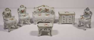   PORCELAIN FURNITURE Made in Japan LOVE SEAT / CHAIRS / DRESSER  