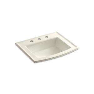 KOHLER Archer Self Rimming Vitreous China Bathroom Sink with 8 in 