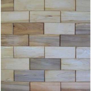 Rustix Woodbrix 3 In. X 8 In. Prefinished Maple Wooden Wall Tile #MAPP 