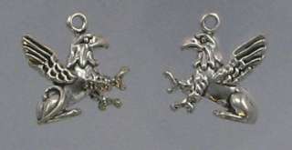 Sterling Silver GRIFFIN   3 D CHARM  