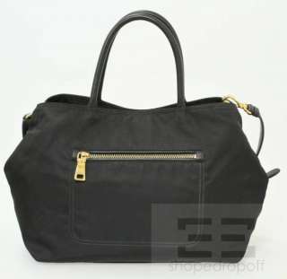 Prada Black Nylon & Gold Hardware Tote Bag  