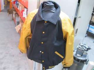 Game Sportswear Varsity Letterman Jacket Black / Gold XS Xtra Small 