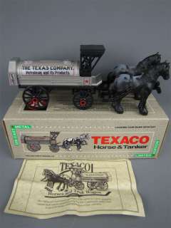1991 TEXACO Horse & Tanker Limited Edition Coin Bank  
