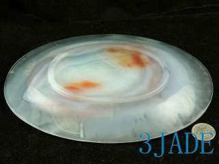 Red Carnelian / Agate Carving / Sculpture Fish Plate  
