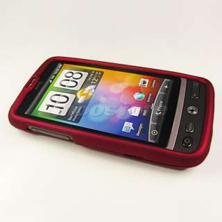 HARD RUBBER CASE COVER POUCH HTC G7 DESIRE BRAVO RED  