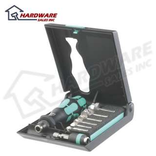 The Wera 104650 8 piece countersink screwdriver and bit set comes in a 