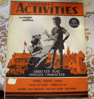 Vintage 1947 HALLOWEEN Childrens Activities Magazine Book  