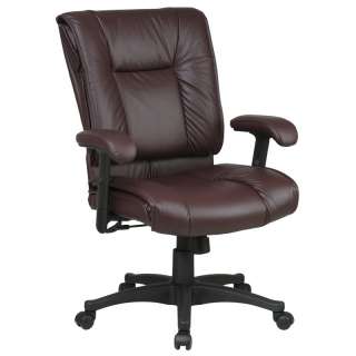 Deluxe Executive Manager Burgundy Leather Office Chair  