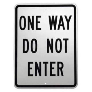   18 in. Aluminum One Way Do Not Enter Sign 94199 