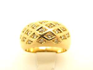 Goldring 585 Gold 14kt mit 19 Diamanten Goldschmuck Schmuck Gelbgold 