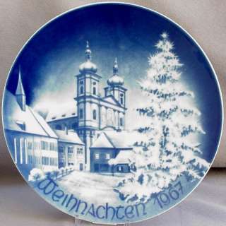 BAREUTHER 1967 Christmas Plate FE Stiftskirche   Scarce  