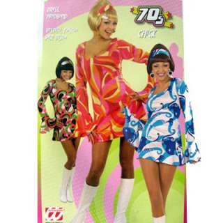 Hippie Flower Power Kostüm Kleid Hippiekleid 60er 70er Gr. S bunt 