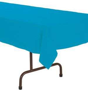   quality paper tablecloth with a plastic liner measures 54 x 108