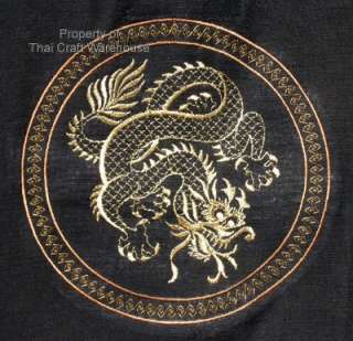 Dragon Orb Thai Cotton Chinese Cut Mens Shirt Black XXL  