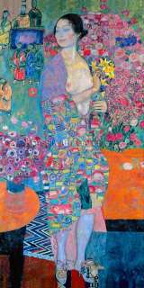 GUSTAV KLIMT Tänzerin Jugendstil BILD 50x100 Leinwand  