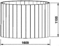 Badetonne Badefass Badezuber Hot Tub Ø 1,6 m aus Lärche  